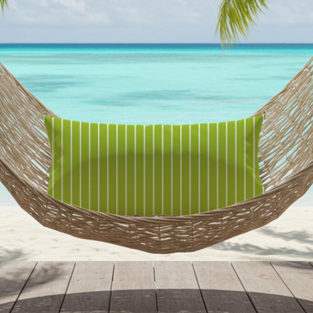 Coussin D'extérieur Rayures d'été vert citron et blanc pour l'extérieu (Créateur téléchargé)