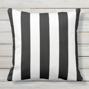 COUSSIN D'EXTÉRIEUR RAYURES NOIRES ET BLANCHES DE PILLOW_MOD CHIC