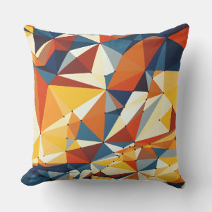Coussin D'extérieur Réseau de triangles multicolores