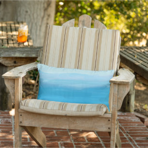 Coussin D'extérieur Résumé Abstrait Extérieur Bleus de Plage