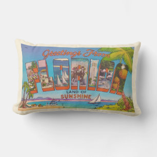 Coussin D'extérieur Retro Floride Salutation Pillow