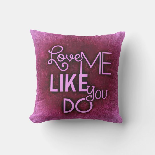 Coussin D'extérieur Romantic Love Me Like You Do Green Valentine's Day (Recto)
