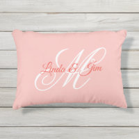 Rose Corail Fantaisie Monogramme de Mariage
