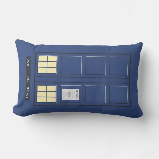 Coussin D'extérieur Royaume-Uni - Blue Police Public Call Box 1 (Recto)