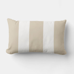 Coussin D'extérieur Sable Beige et blanc Cabana Stripes Extérieur