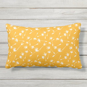 Coussin D'extérieur Saffron Yellow Whimsical Motif extérieur
