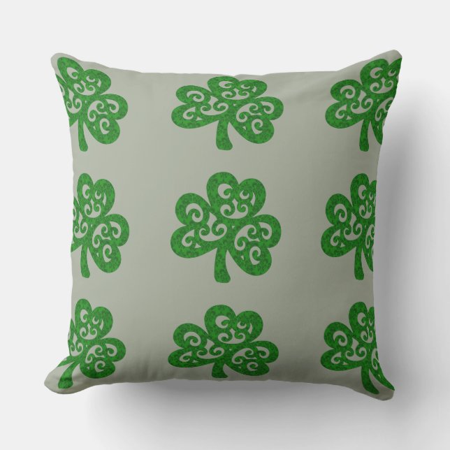 Coussin D'extérieur Shamrock celte ornate (Recto)