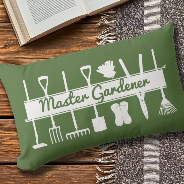 Coussin D'extérieur Simple Moderne Vert Forêt Jardinier Maître Extérie (Créateur téléchargé)