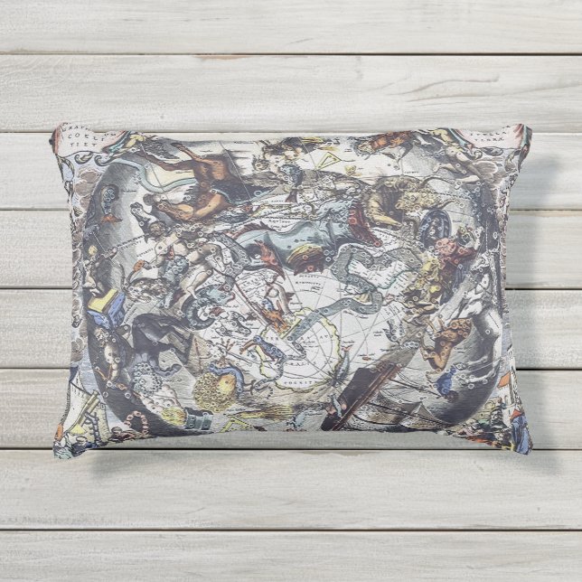 Coussin D'extérieur Sky Constellations Carte Vintage (Devant)