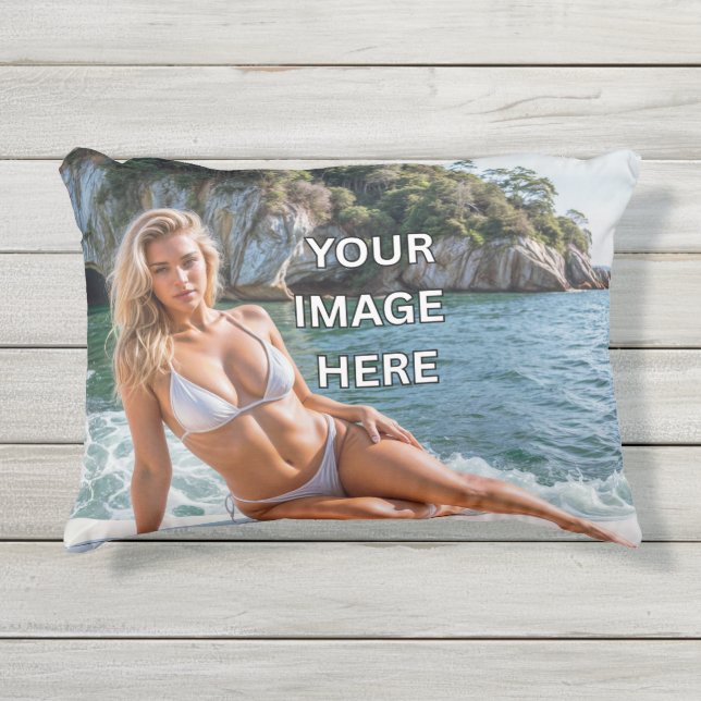 Coussin D'extérieur STYLE ! 🛋️ Ajouter une image ou un accent de text (Devant)