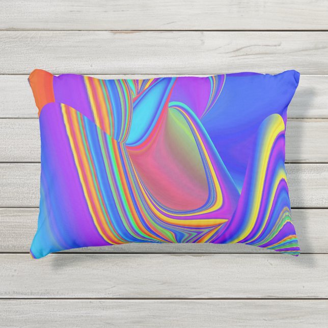 Coussin D'extérieur Summerfeel, Rainbowart 3D Abstrait (Devant)