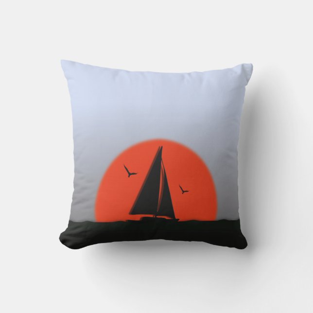Coussin D'extérieur Sunset bateau (Recto)