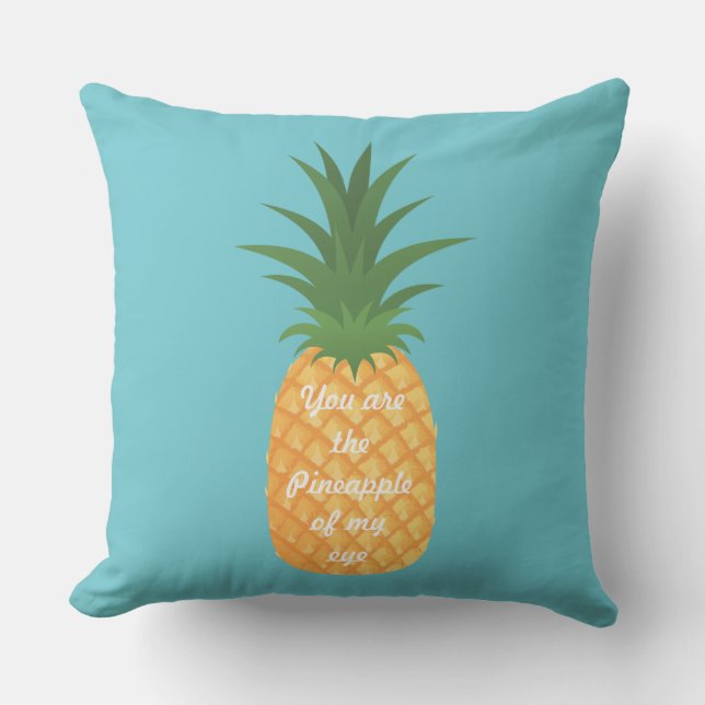 Coussin D'extérieur Super mignon ananas Graphic Love Citation Turquois (Recto)