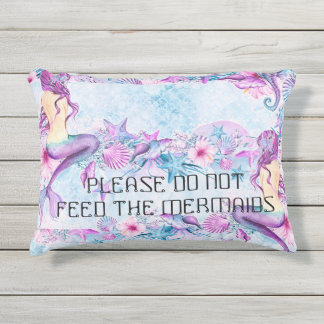 Coussin D'extérieur Svp n'alimentez pas aux sirènes l'aqua de lavande