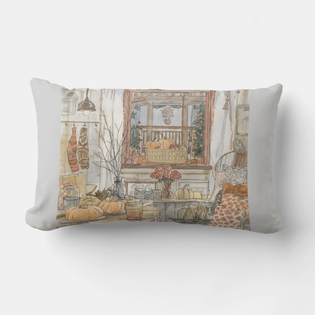 Coussin D'extérieur Tableau Thanksgiving, Style Scandinavie (Recto)
