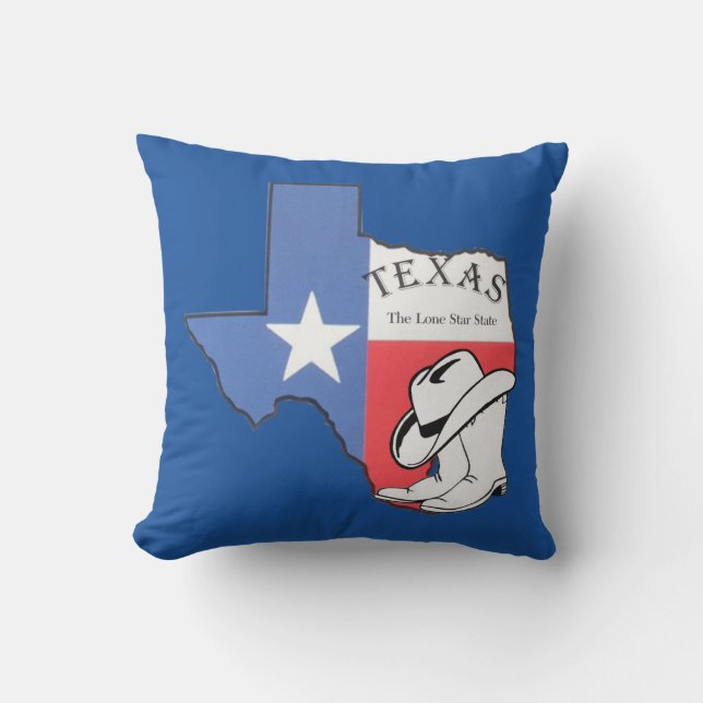 Coussin D'extérieur Texas The Lone Star State (Recto)
