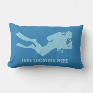 Coussin D'extérieur Texte et couleurs personnalisés Plongée sous-marin
