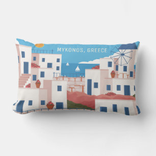 Coussin D'extérieur Texte personnalisé Mykonos Grèce