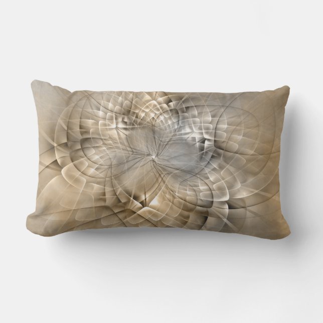 Coussin D'extérieur Texture d'art fractal moderne abstrait Tons de Ter (Recto)