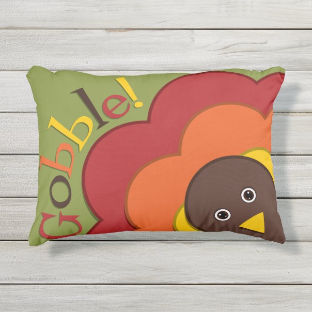 Coussin D'extérieur Thanksgiving cachette (Devant)