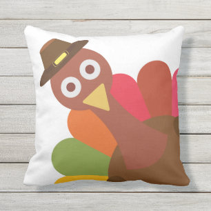 Coussin D'extérieur Thanksgiving Turquie.  Drôle. Humour.