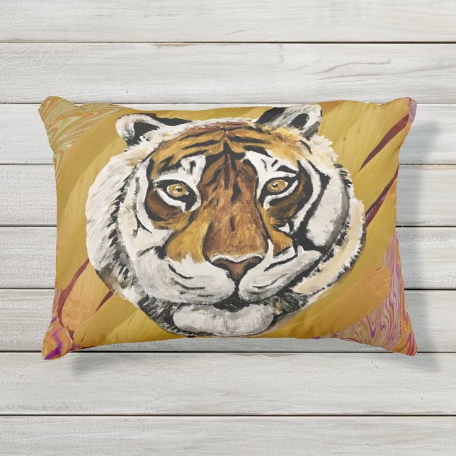 Coussin D'extérieur Tiger Tai Chi Tiger Visage (Devant)
