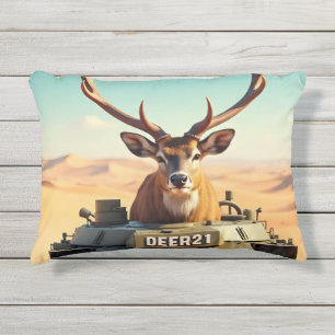 Coussin D'extérieur TOCOCLAWS Humour de chasse drôle : Cerf dans une o