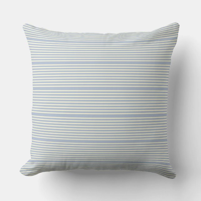 Coussin D'extérieur Tour Eiffel J'adore Paris bleu blanc rayures (Recto)