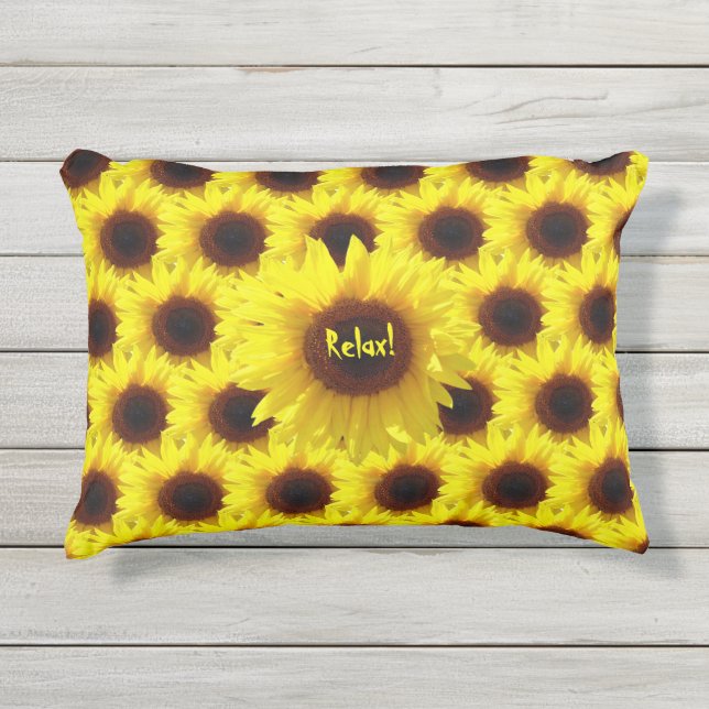 Coussin D'extérieur Tournesol - Décor extérieur Amusant (Devant)