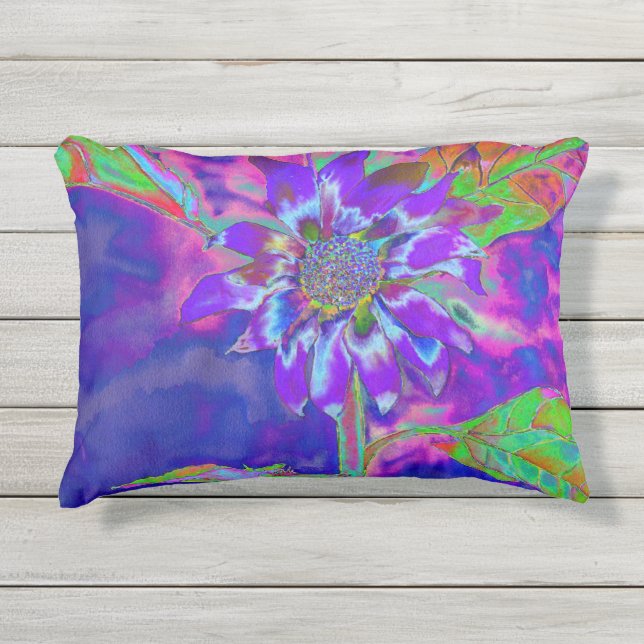Coussin D'extérieur Tournesol pourpre chic (Devant)