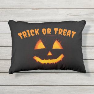 Coussin D'extérieur Trick ou traitement Jack-o'-lantern éclairé