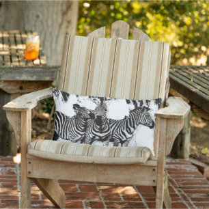 Coussin D'extérieur Trois Zèbres Peignant
