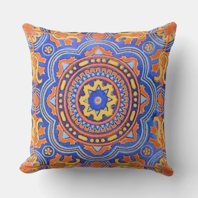 Coussin D'extérieur Tuile de Talavera (Recto)