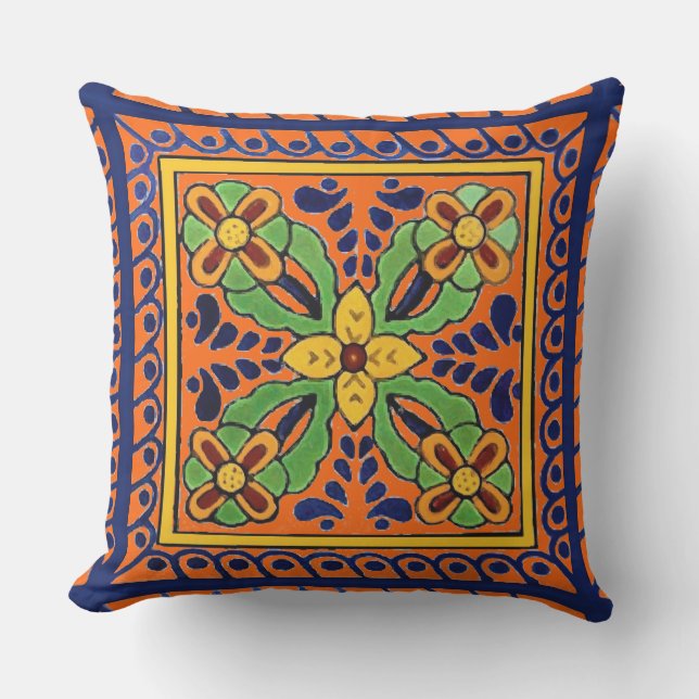 Coussin D'extérieur Tuile de Talavera (Recto)