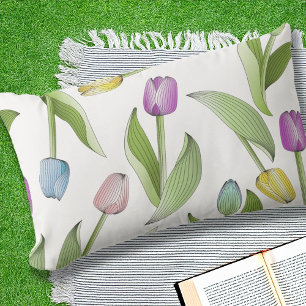 Coussin D'extérieur Tulipe colorée moderne à l'extérieur