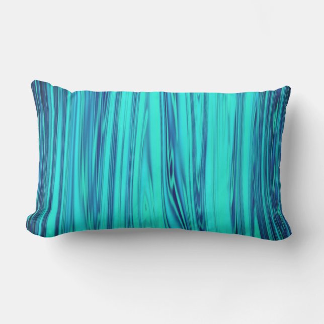 Coussin D'extérieur Turquoise Blue Ocean Wave brillant Abstrait mignon (Recto)