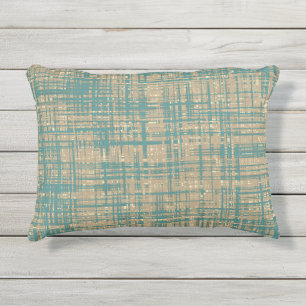 Coussin D'extérieur Turquoise Vert Brown Beige crème Tan Motif