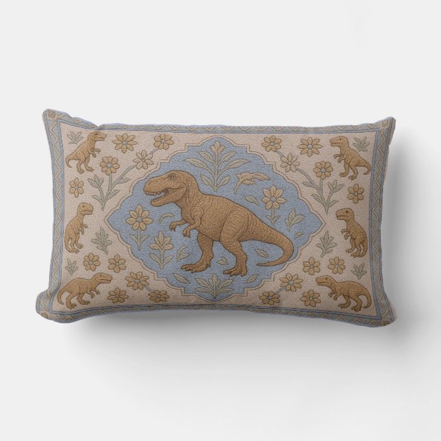 Coussin D'extérieur Tyrannosaurus Rex de style Faux-Turc (Recto)