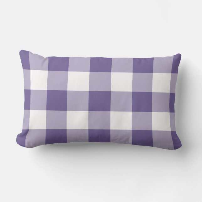 Coussin D'extérieur Ultra Violet En vichy Motif À damiers (Recto)