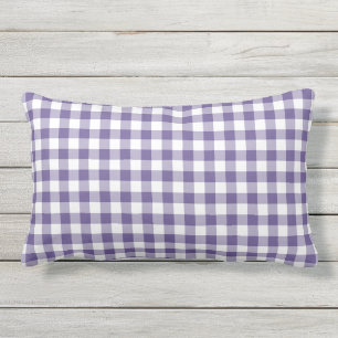 Coussin D'extérieur Ultra Violet En vichy Motif À damiers