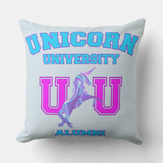 Coussin D'extérieur Université de Unicorn (Recto)