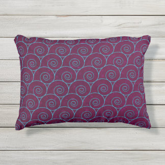Coussin D'extérieur Vagues bleues sur violet