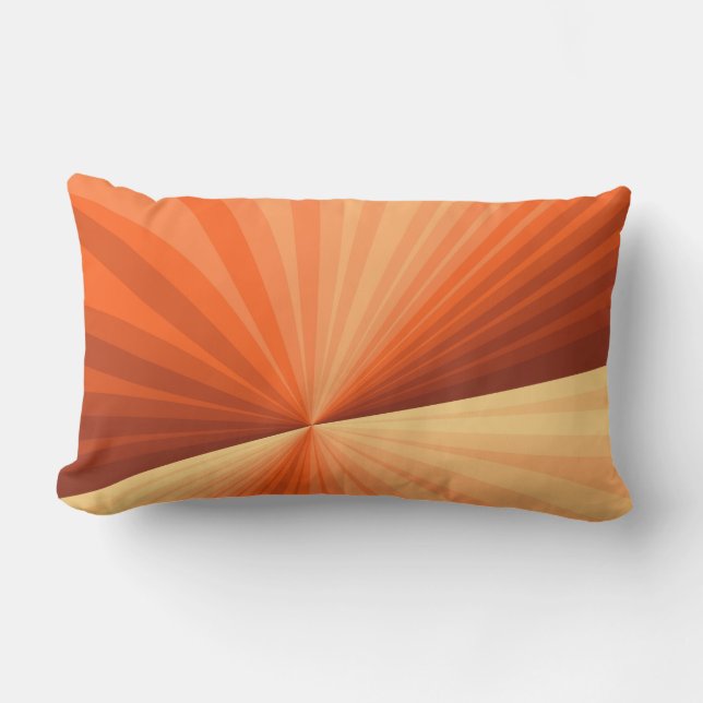 Coussin D'extérieur Vanille rouge orange Abstraite moderne Fractale gr (Recto)