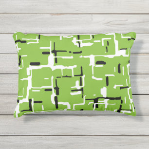 Coussin D'extérieur Vert noir Motif moderne