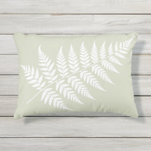 Coussin D'extérieur Vert sauge clair Bois de fougère blanche inspiré