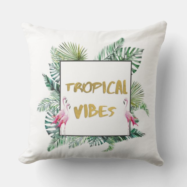 Coussin D'extérieur Vibes tropicales (Recto)