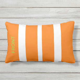 Coussin D'extérieur Vibrant moderne Orange et Blancs en extérieur
