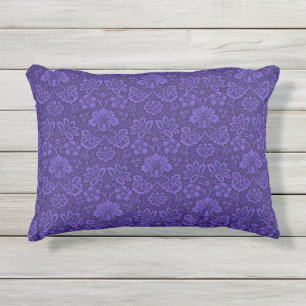 Coussin D'extérieur Vintage Indigo Damask Paisley Floral