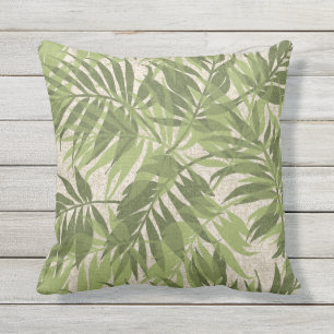 Coussin D'extérieur Vintage tropical hawaïen Areca Palms