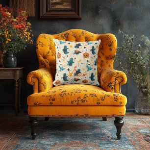 Coussin d'Halloween artistique avec Fantômes et Ci